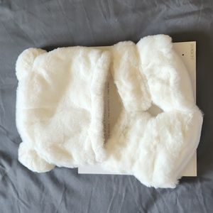 Sleepy Bunny 4 piece set pom pom beanie, blanket and two booties 0-6 months